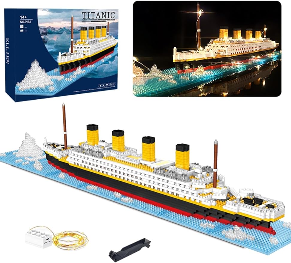 Titanic Micro Mini Building Blocks Set, 1706pcs 3D Titanic Model Building Set Blocks - Cykapu