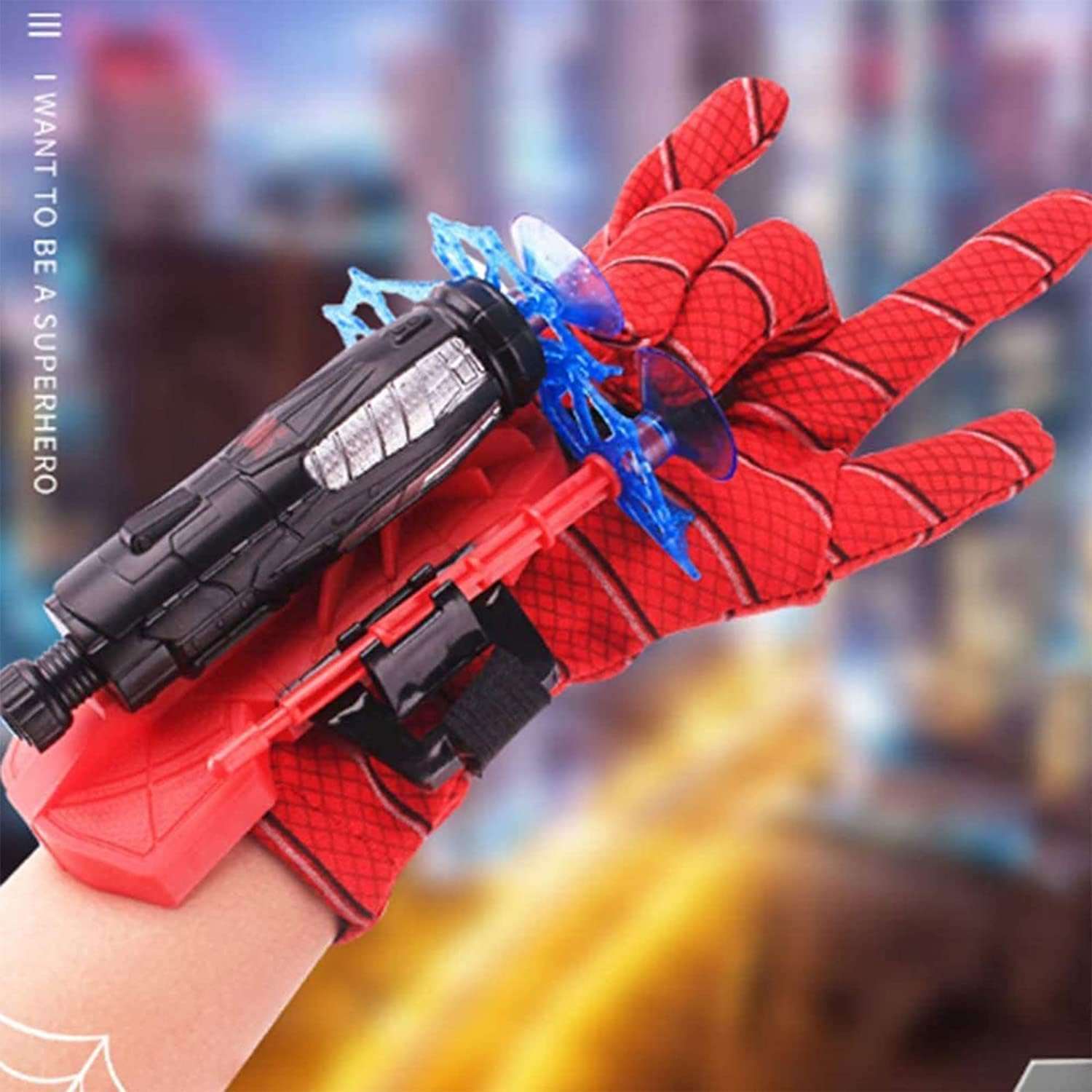 2 Sets Spider Web Shooters for Kids,Spider Hero Cosplay Costume Props Launcher Wrist Toy - Cykapu