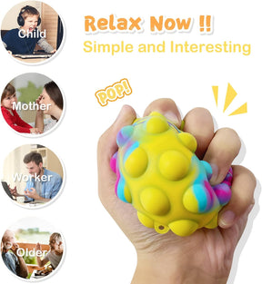 Pop Fidget Toys Its Ball Toy 4 PCS 3D Stress Balls It Pop Fidgets Pack Party Favors