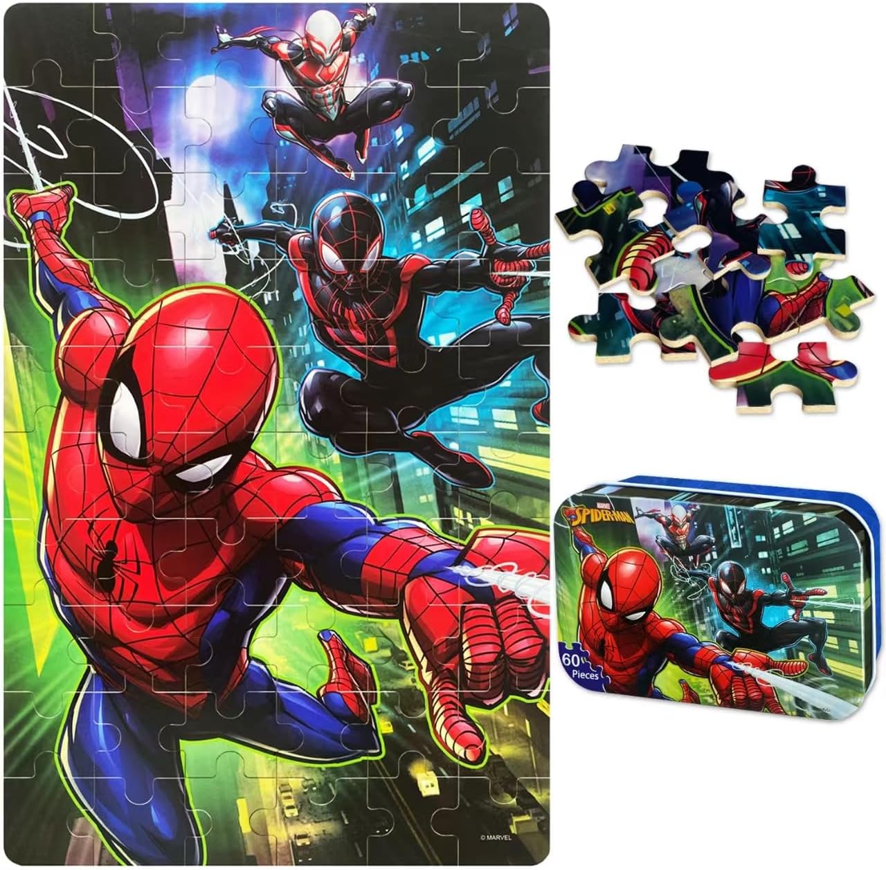 Disney Jigsaw Puzzles,Marvel Spiderman 60 Pieces Puzzles Size:9.2"X5.9"