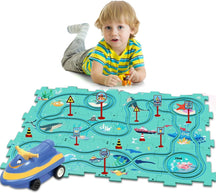 Puzzles for Kids Ages 3-5, Number Blocks Set, Magic Tracks, Toddler Puzzle Car Tracks - Cykapu