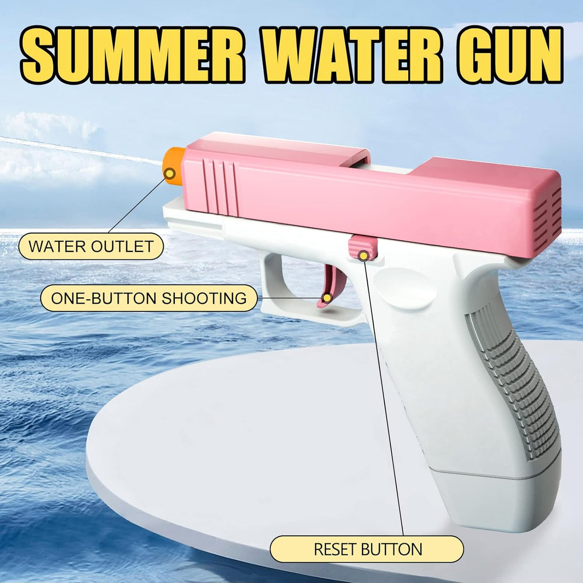 2 Pack Water Guns Squirt Guns Water Soaker Gun Water Blaster for Summer Long Range Shooting Games