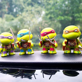 4PCS Mini Turtles Toys,Turtles Action Figures Toys with Movable Joint 3.1 inches Tall - Cykapu