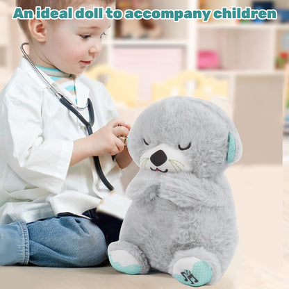 Mush Plushies for Anxiety and Sleep, Breathing Plush, Portable Plush Toy with Music Light, Perfect for Relieving Baby Quiet, Relieving Breathing Gift for Newborns 0+ Months