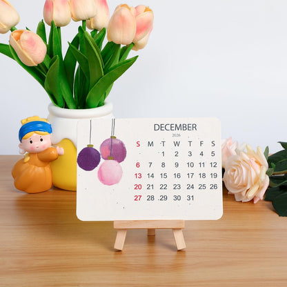 Eco-Friendly Plantable Love Seed Calendar 2026, Plantable Seed Calendar 2026, Month Biodegradable Seed Paper Planner, for Gifting, Gardening Home Decor and Adding Nature(1pcs)