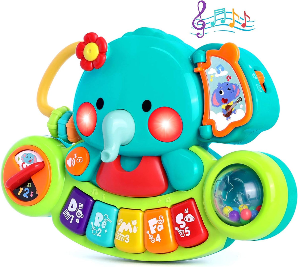Baby Piano Toy Elephant Light Up Music Baby Toys