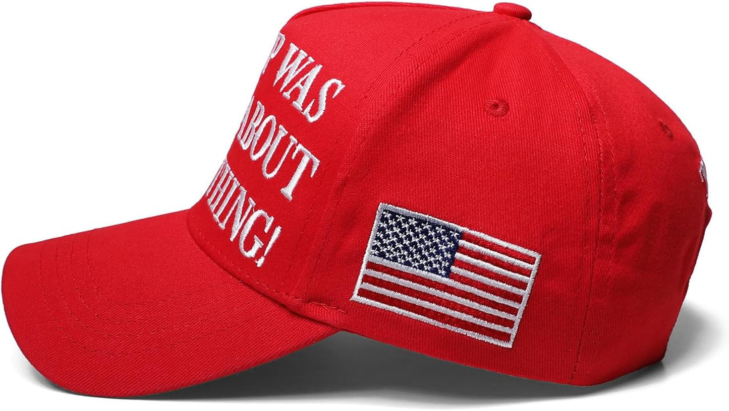 Trump was Right About Everything Hat Trump MAGA Hats Donald Trump 2024 45-47 with USA Flag Baseball Cap