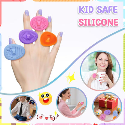 4Pcs Fidget Toys Sensory Stone, Texture Worry Stones for Boys Girls, Office Desk Sensory Toy Prize Gifts for Classroom