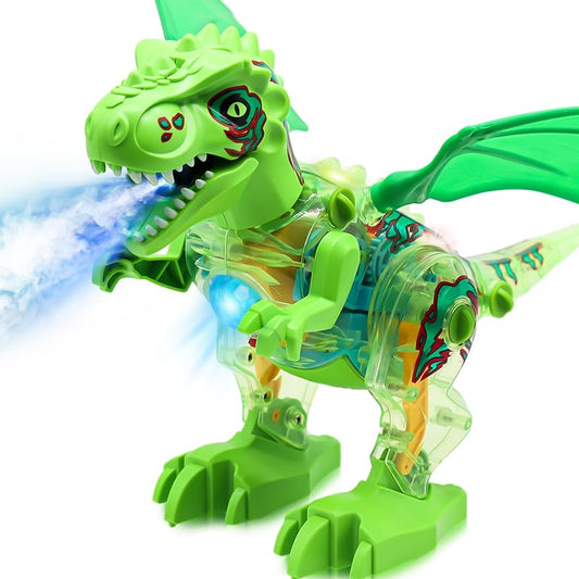 Toddler Toys, Electric Walking Dinosaur with Light, Sound, Spray - Cykapu