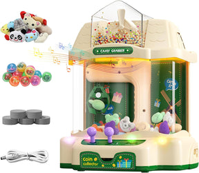 Claw Machine for Kids, Mini Candy Grabber Prize Dispenser Vending Toys Electronic Arcade Game - Cykapu