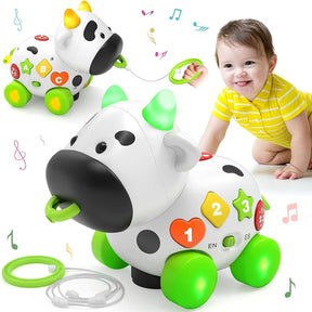 Musical Cow Baby Toys 6-12 Month 1-2 Year Old, Crawling & Walking Infant Development Toy - Cykapu