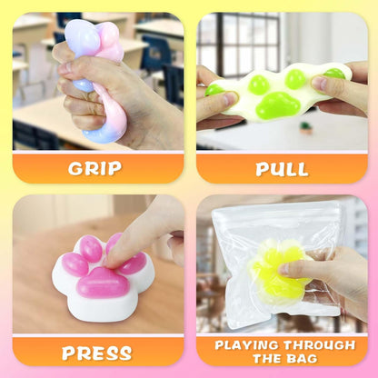 Cat Paw Squishies Fidget Toys Adults, Sticky Cute Squeeze Sensory Toys
