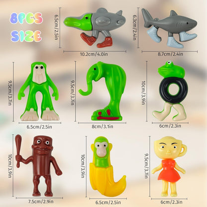 8PCS Italian Brainrot Toys Squishy Fidget Toys, Tralalero Tralala Funny Animals Squeeze Squishies for Adults, Squeeze Toys for Autism