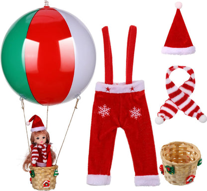 Christmas Elf Accessories Set Hot Air Balloon Scooter Baker Care Clothes Costume Outfits - Cykapu