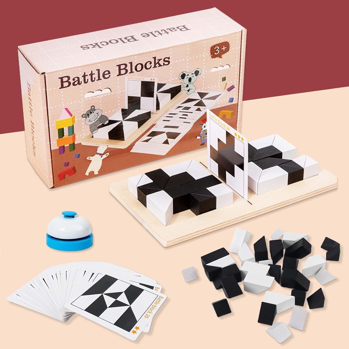 Brain Teaser Puzzles, Block Puzzle, Battle Blocks Game, 40 Challenge, Teens, IQ Test Mind Puzzle Toys, Birthday Gifts for Boys Girls, Best Gifts for Kids 3+