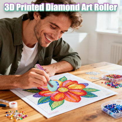 3D Printed Diamond Art Roller, 2Pcs DIY Craft Tool for Smooth Pressing, Diamond Painting Tools and Accessories