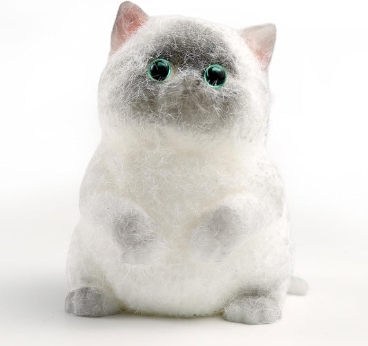 Squishies Fluffy Cat Fidget Toys Adults, Cute Handmade Cat Squeeze Sensory Toys for Kids with Autism