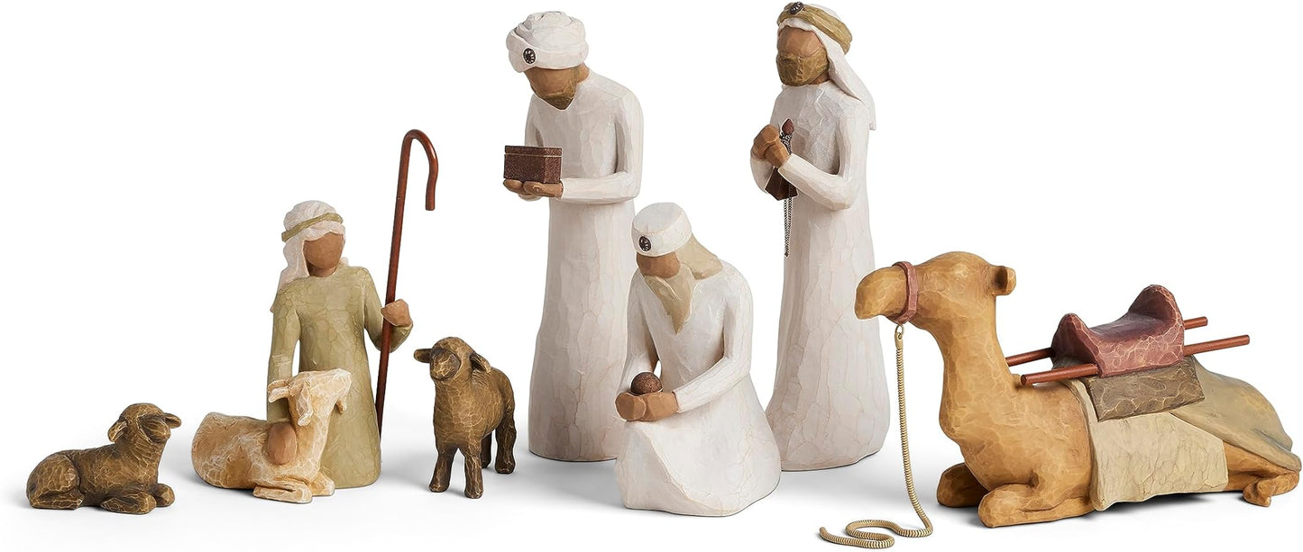 Nativity Accessory Figures with The Three Wisemen Plus Shepherd and Stable Animals 7-Piece Set - Cykapu