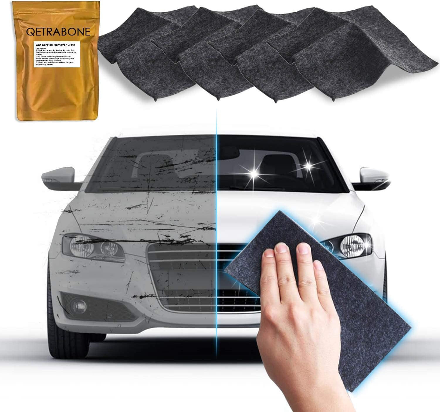 Upgraded Nano Magic Car Scratch Remover Cloth, Multipurpose Scratch Repair Cloth, Nanomagic Cloth Cykapu