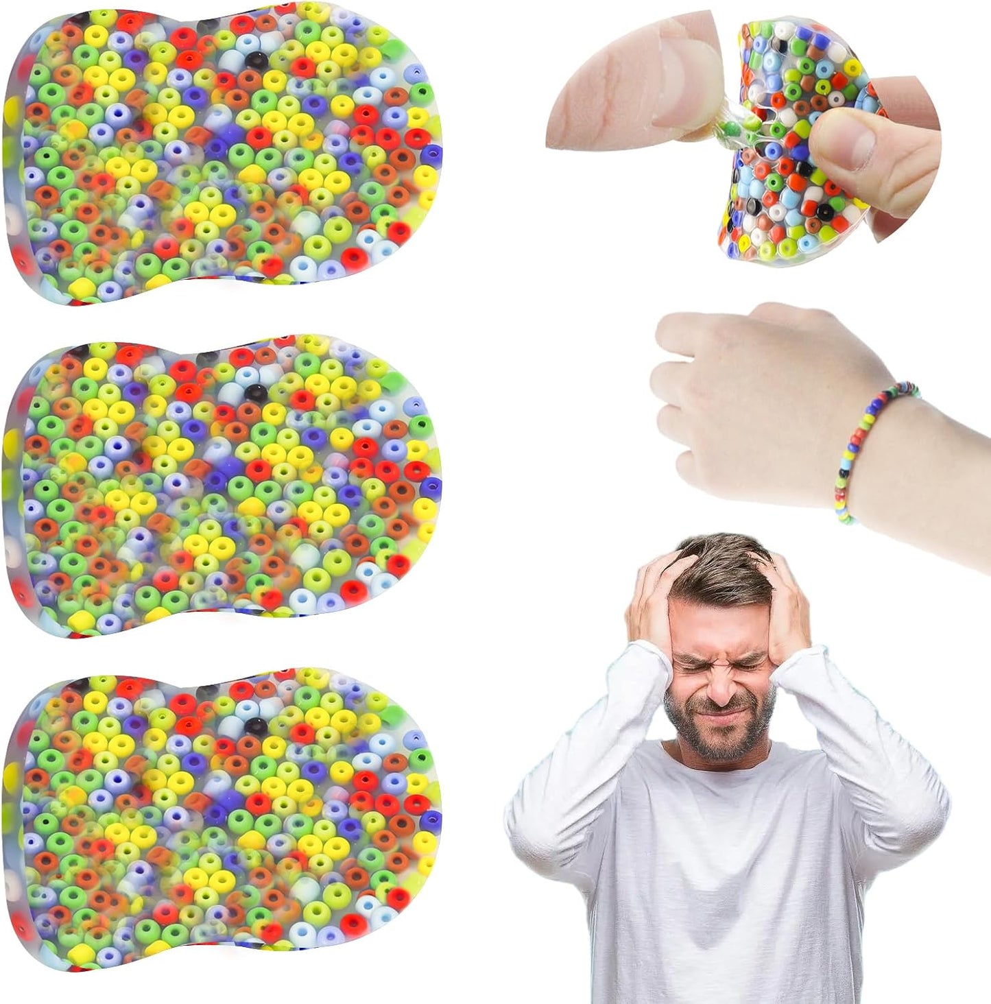 3Pcs Skin Picking Fidget Toys, Picking Pad, Sensory Toys for Skin Picking, Portable Fidget Toy for Children and Adult, Christmas, Party Favors, Prizes for Kids, (6CM/2.93IN)