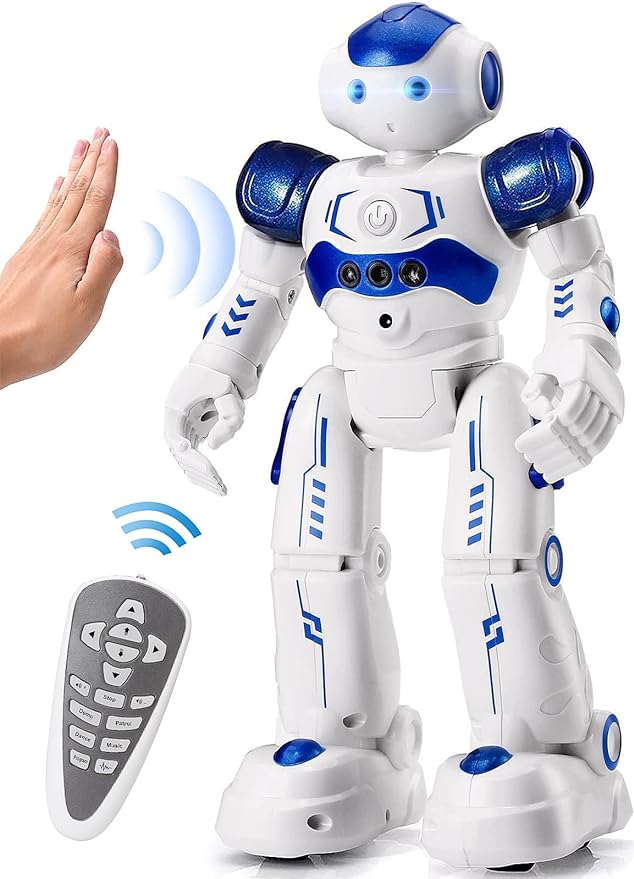 RC Robot Toys for Kids, Gesture & Sensing Programmable Remote Control Smart Robot - Cykapu
