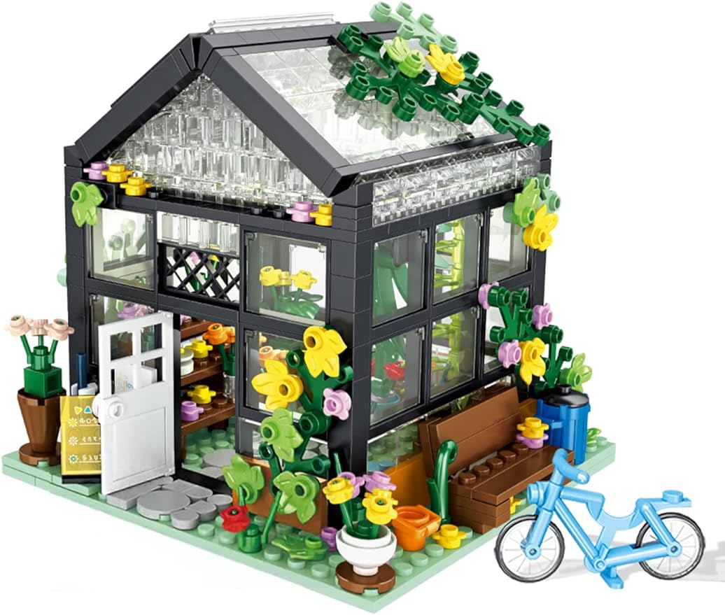 Flower House Building Set, Compatible with Lego Flower Create Elegance and Warmth Environment (579 Pcs) Cykapu