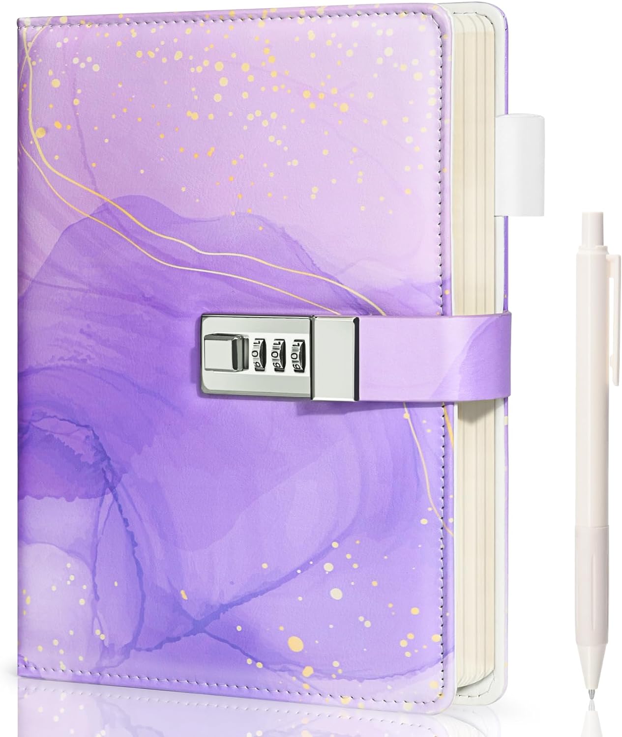 Diary with Lock for Girls, A5 Password Refillable Lined Journal Kit Locked Diary - Cykapu