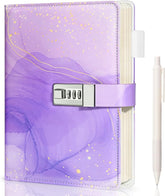 Diary with Lock for Girls, A5 Password Refillable Lined Journal Kit Locked Diary - Cykapu