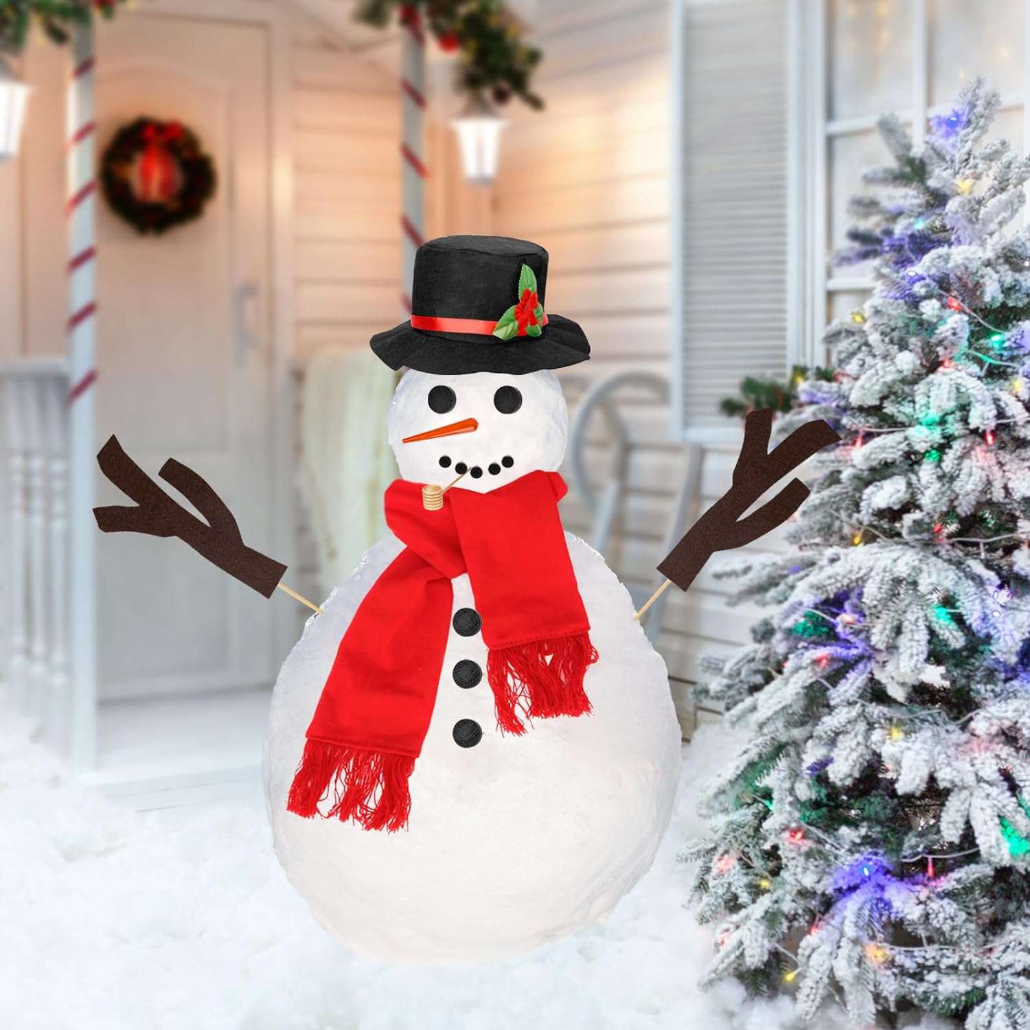 16Pcs Snowman Decorating Kit, Snowman Making Kit Winter Party Kids Toys