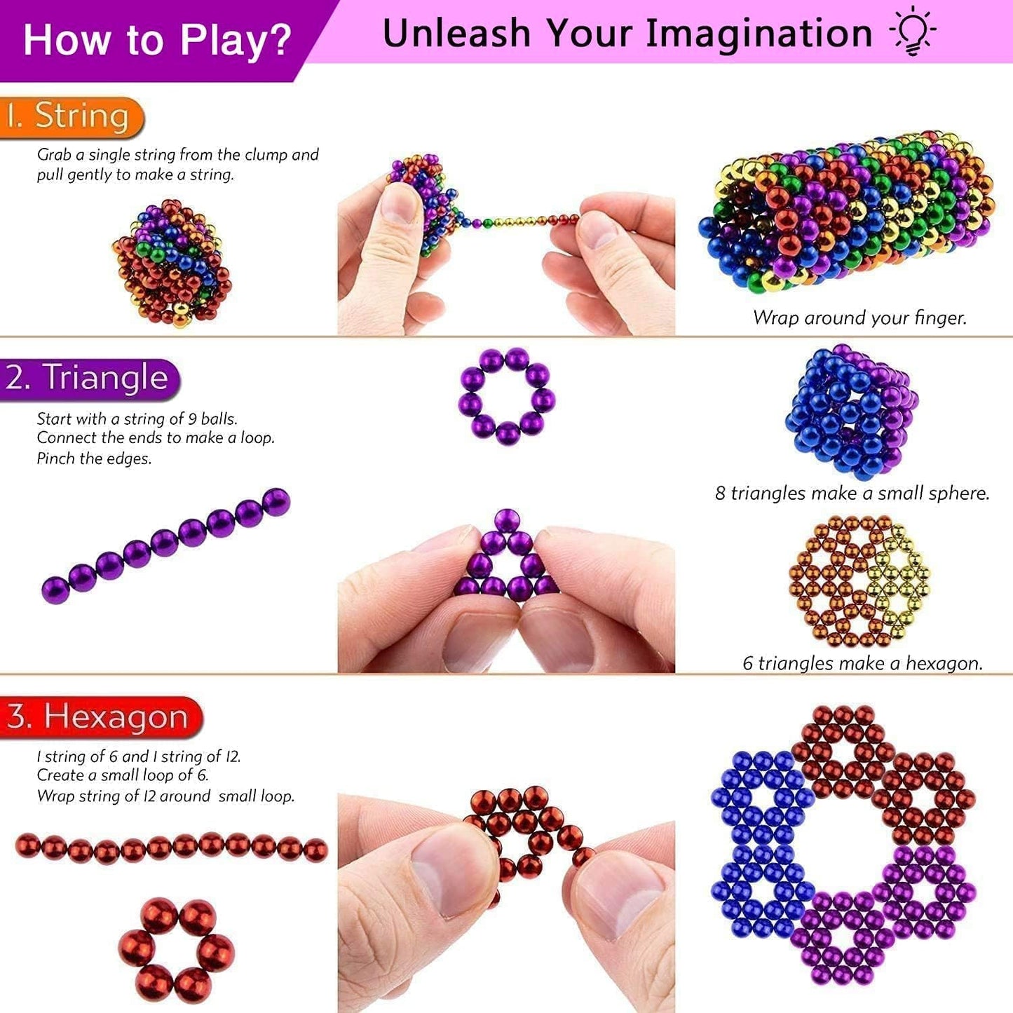 1000PC Upgraded Fidget Building Balls Desk Toys for Stress Relief, Fidget Toys Office Putty Toys Slime for Adults, Ideal Gift 18+