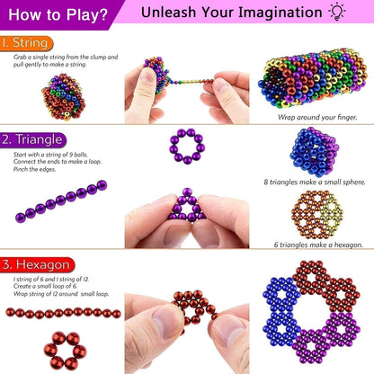 1000PC Upgraded Fidget Building Balls Desk Toys for Stress Relief, Fidget Toys Office Putty Toys Slime for Adults, Ideal Gift 18+