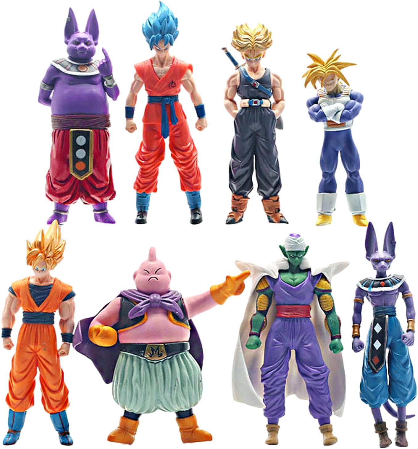 DBZ Goku Action Figures,Set of 8 Super Hero Anime Action Figure Toys 5.7" Cykapu