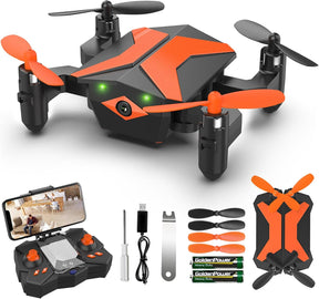 Mini Drone with Camera - FPV Drones for Kids, RC Quadcopter Drone with FPV Video, Voice Control - Cykapu