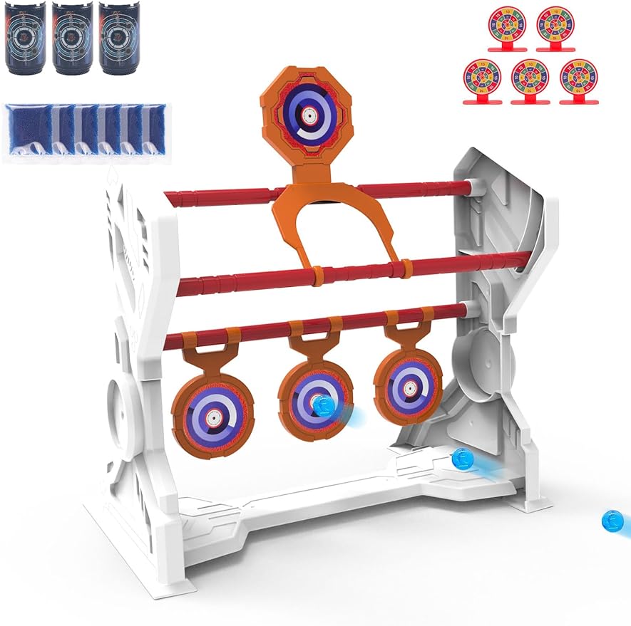Gel Ball Blaster Accessories Shooting Games Target with 60000 Water Beads 5 Shooting Targets and 3 Soda Can Shooting Target Suitable - Cykapu