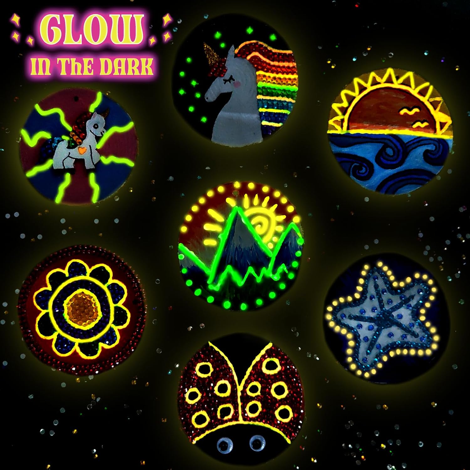 Kids Wooden Painting Kit-Glow in The Dark-Arts & Crafts Gifts - Cykapu