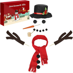 16Pcs Snowman Decorating Kit, Snowman Making Kit Winter Party Kids Toys