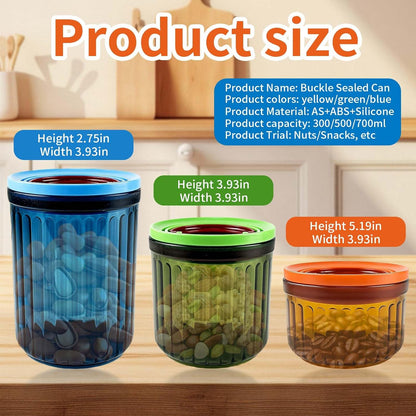 Airtight Food Storage Containers with Lids, 6 PCS BPA Free Plastic Airtight Coffee Canisters