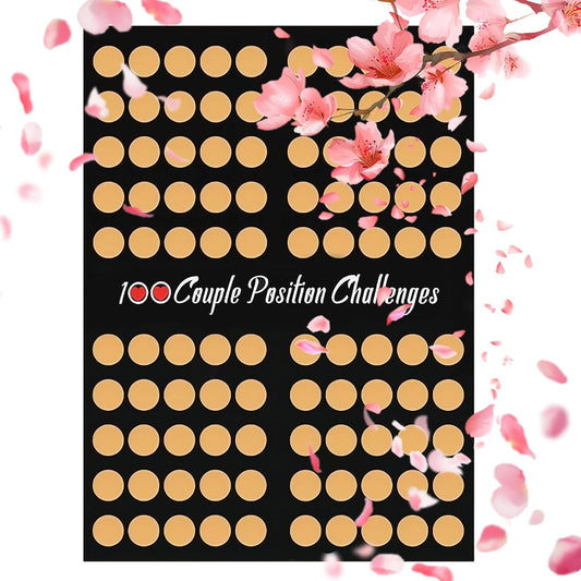 100 Dates Scratch Off Poster, Birthday Gift for Wife Husband, Custom Poster, Challenge Scratch Off Paper Gifts