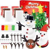 Build A Snowman Santa Rein Deer Kit for Kids Colorful Clay Christmas Stocking Stuffers Christmas Activities