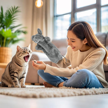 Cat Wrestling Toy Puppet, Interactive Glove Cat Toys for Fun Play, Safe & Soft Cat Wrestling Glove Hand Puppets