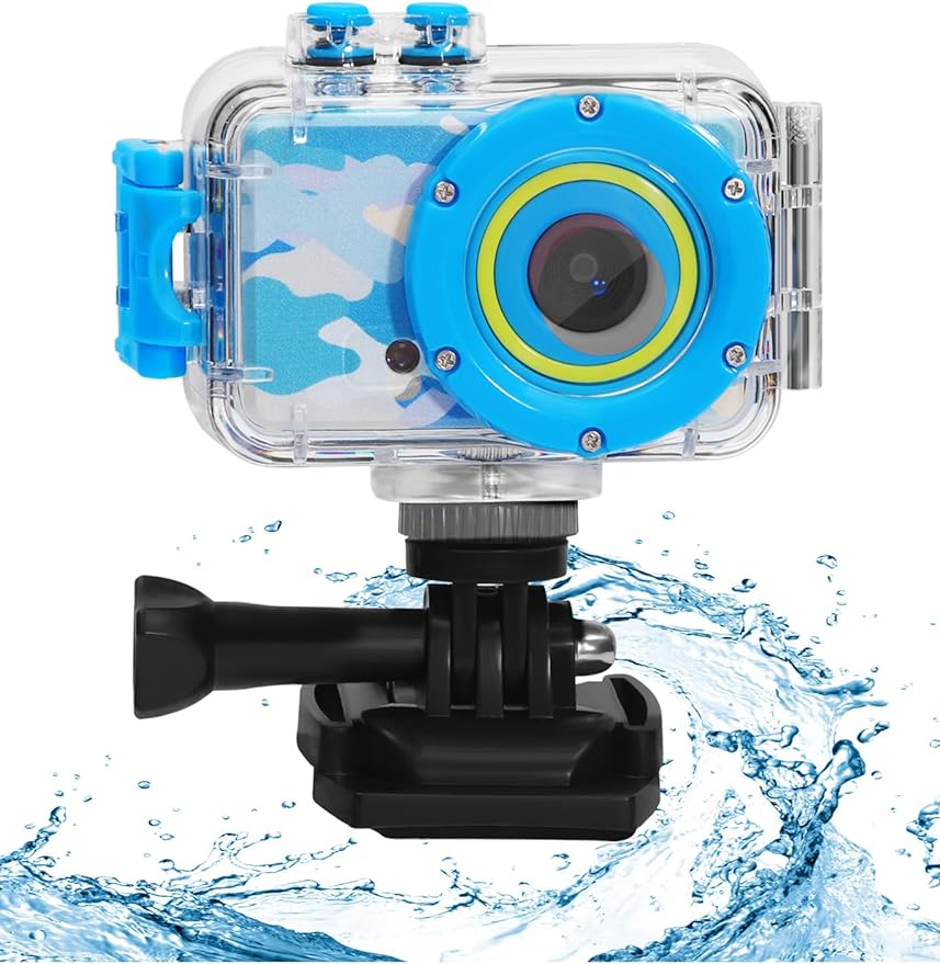 Kids Camera Waterproof Birthday,Underwater Toddler Camera - Cykapu