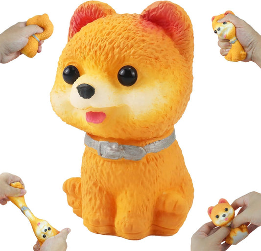 Pomeranian Stress Balls Fidget Toys for Kids Adults, Cute Squishies Dog Sensory Toys for Kids with Autism
