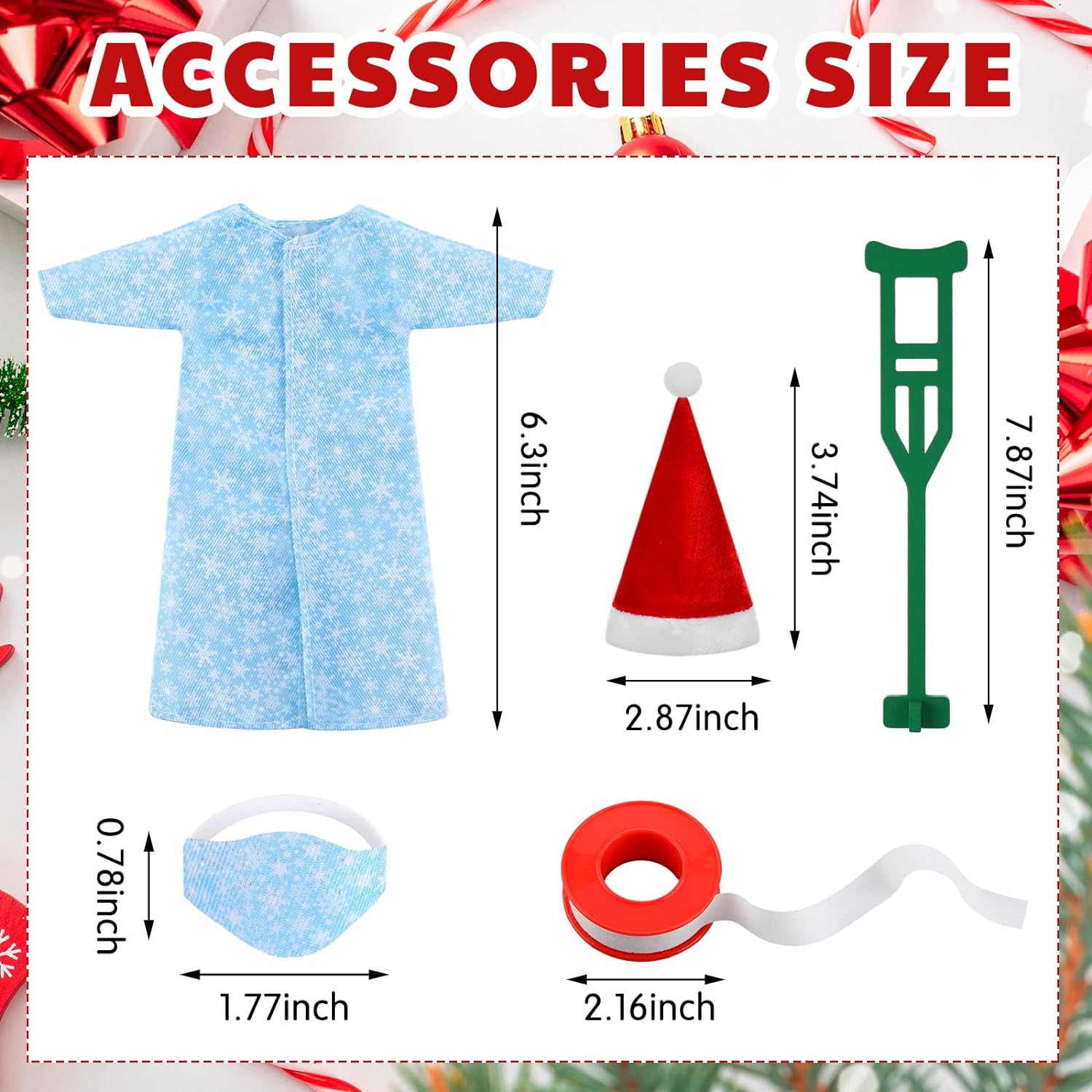 Christmas Elf Accessories Set Hot Air Balloon Scooter Baker Care Clothes Costume Outfits - Cykapu