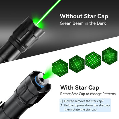 Rechargeable Green Laser Pointer High Power Green Beam Laser Light Long Distance Range for TV/LED/LCD Screens Tactical Flashlights Presentation