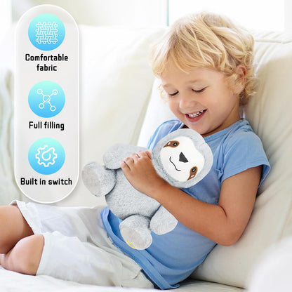 Breathing Stuffed Animal, Breathing Sloth, Four Gear Adjustment, Volume Control, Rhythmic Breathing Motion