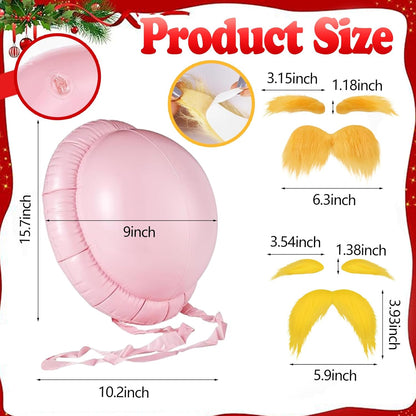Santa Claus Belly Inflatable, Santa Claus Beer Belly with Mini Inflator Inflatable Belly Cosplay Props Pregnant Woman Fake Belly