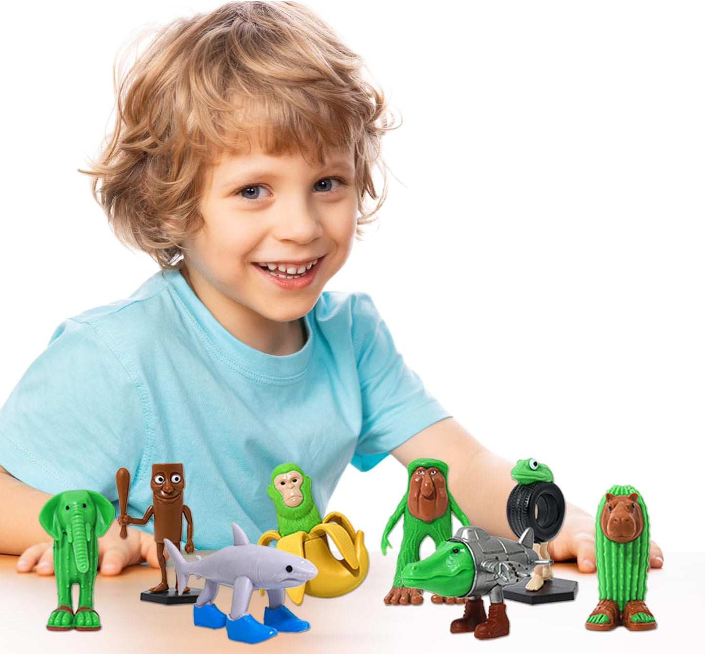 8PCS Italian Brainrot Action Figure,Tralalero Tralala Figures Toys with Tralalero Tralala, Tung Tung Tung Sahur, Brr Brr Patapim,Brainrot Meme Shark Collectible Animals Figurine Doll Gifts for Fans