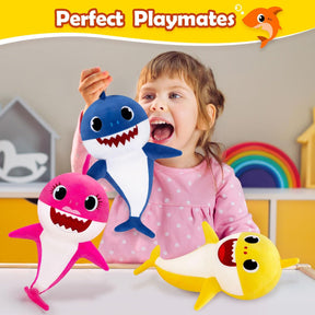 Baby Cute Shark Plush Toy Pillow, Interactive Soft Stuffed Animal Shark Plushie - Cykapu