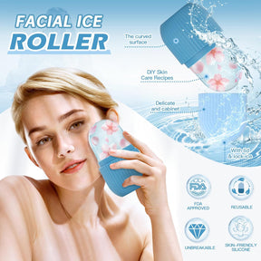 Ice Roller for Face and Eye,Upgrated Ice Face Roller,Facial Beauty Ice Roller Skin Care Tools Cykapu