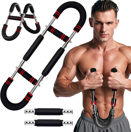 Chest Workout Equipment, Twister Arm Traine, 3 Holes Adjustable 66-130lb Portable Detachable Fitness